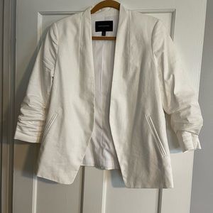 Collarless linen blend blazer. Banana republic. Size 8